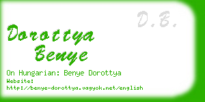 dorottya benye business card